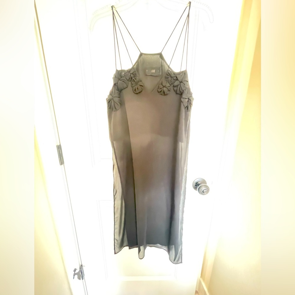 Black shear tunic style cover up